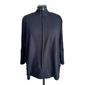 Spanx Black Perfect Length Dolman Top Crewneck Sweatshirt Size Medium M